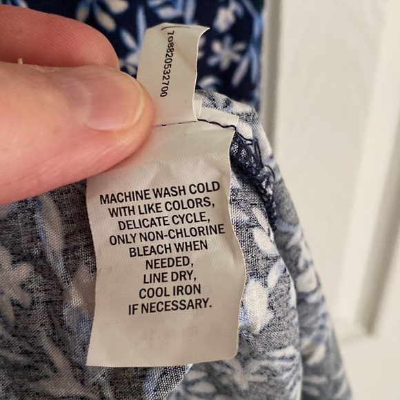 🤑 BOGO!🤑Falls Creek | Blue floral button up dress size XL - Picture 3 of 7